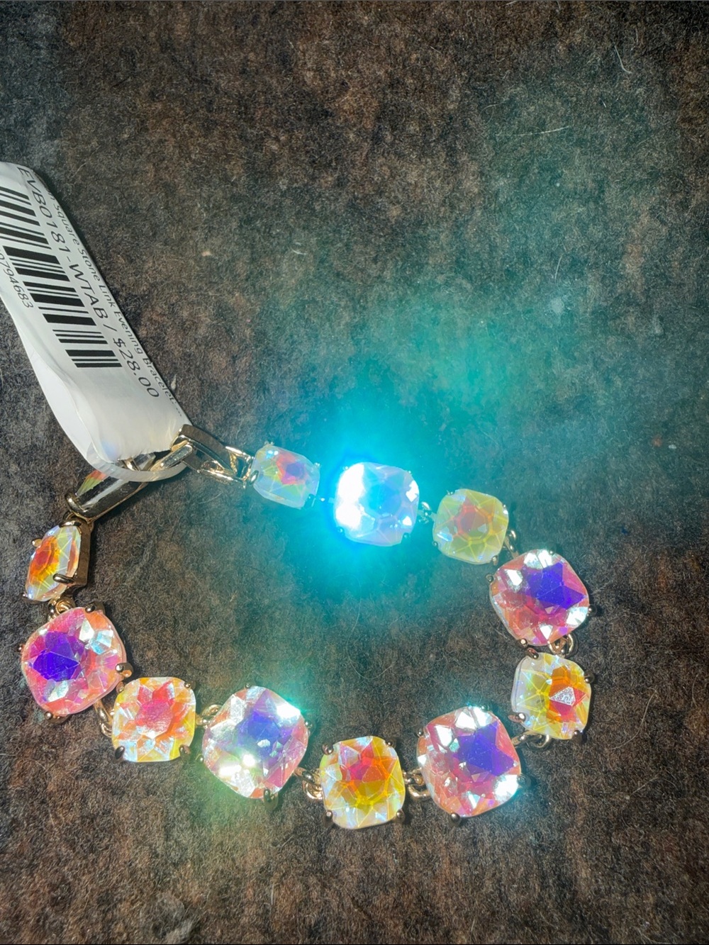 Aurora Crystal Bracelet - Iridescent Pink Gems